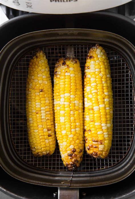Set air fryer machine to 390f (199c). Air Fryer Corn On The Cob | Get Roasted Corn in Just 15 Mins