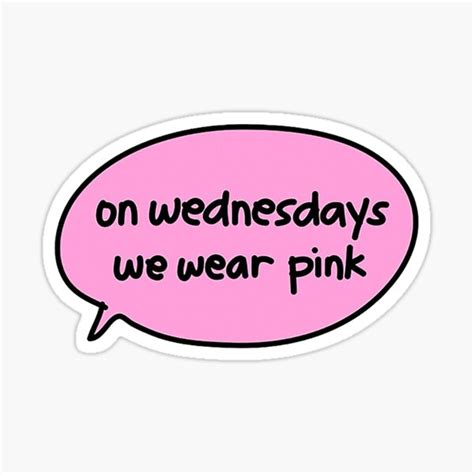 on wednesdays we wear pink stickers redbubble