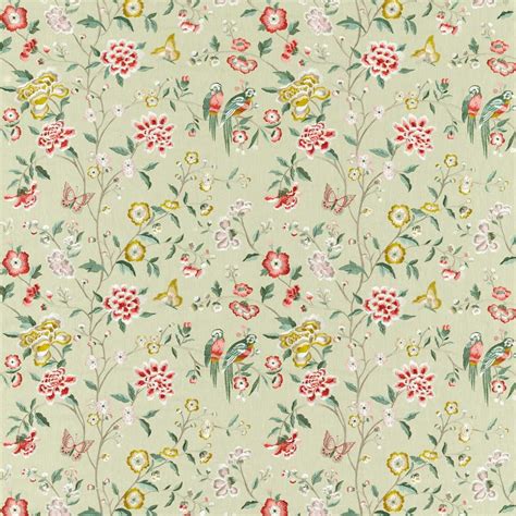 Chinoiserie Hall Fabric Bamboo And Rose By Sanderson 237275