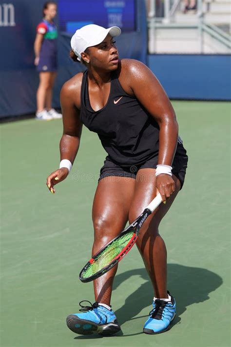 Professional Tennis Player Taylor Townsend Of United States In Action During Her 2019 Us Open