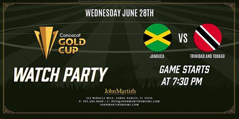 concacaf gold cup jamaica vs trinidad and tobago at john martins john martin s irish pub