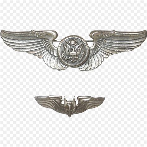 Exército Dos Estados Unidos Da Força Aérea Prata Aviador Emblema Png