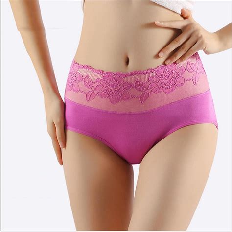 High Quality Women Panties Solid Color Lace Jacquard Seamless Underwear