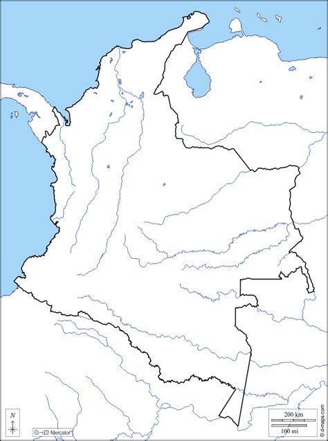 Blank Map Of Colombia