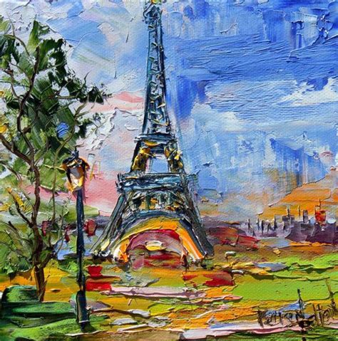 Eiffel Tower Contemporary Paintings Original Oil Painting Paris