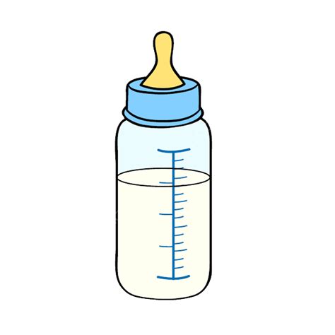 Botol Susu Elemen Desain Kartun Ditarik Tangan Potongan Gratis