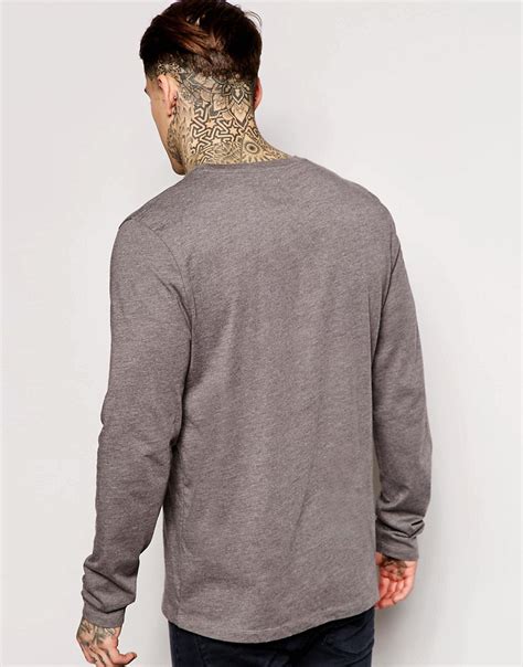 Asos Asos Long Sleeve T Shirt In Skater Fit With Crew Neck At Asos