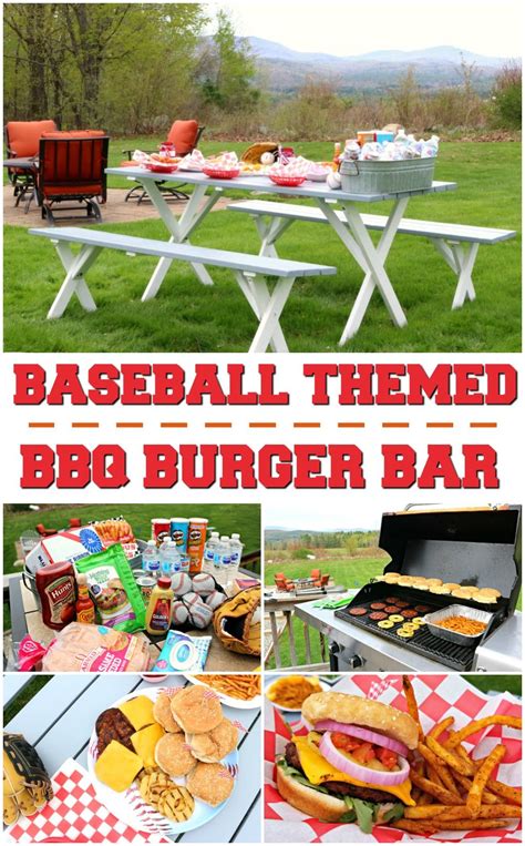 Msg 4 21 Ultimate Bbq Burger Bar A Fun Baseball Themed Backyard Bbq