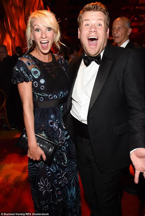 James Corden Puts On An Animated Display With His Wife Julia At The Emmy Awards Daily Mail Online