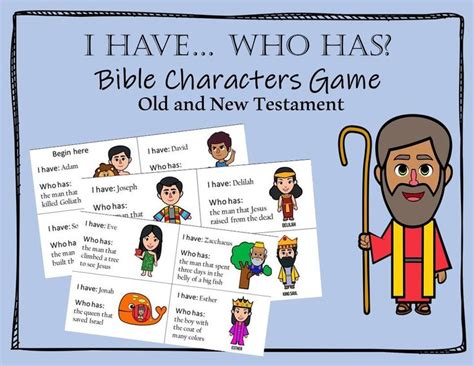 I Havewho Has Bible Characters Game Bible Characters New