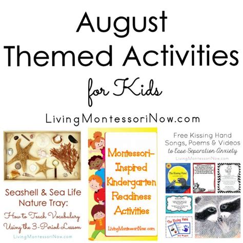 August Themed Activities For Kids With Images Reading Themes