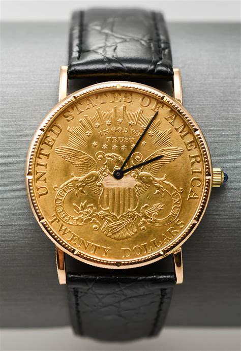 Mens Corum Quartz Gold Coin Watch 1904 20 Gold Liberty Case Ebay