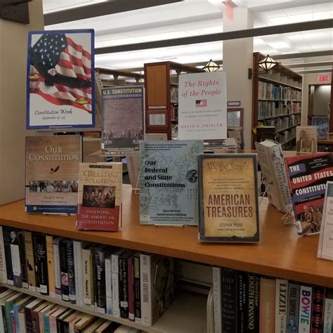 Display For Constitution Week At The Library Usa America