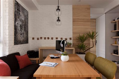The trestle dining table turned desk is the first piece of furniture i bought for the dining room office. | Modern dining room officeInterior Design Ideas.