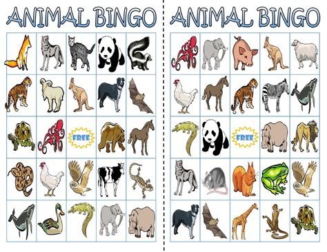 Animal Bingo English Version Dos Idiomas Es Un Sitio Web De Suscripción