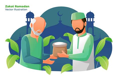 Zakat Ramadan - Vector Illustration | Illustration design, Vector illustration, Illustration