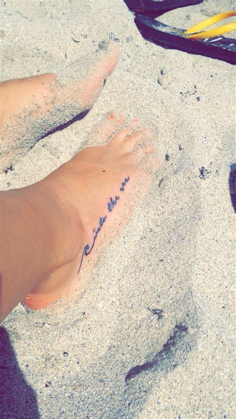 Into The Sea Tattoo Living By The Ocean Foot Tattoo With A Little