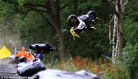 Going Going Gone Racing Motorbike Disappears Into