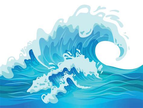 Ocean Wave Illustration Vector Art At Vecteezy