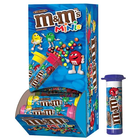 Mandms Minis Milk Chocolate Candy 108 Ounce Tubes Pack Of 24