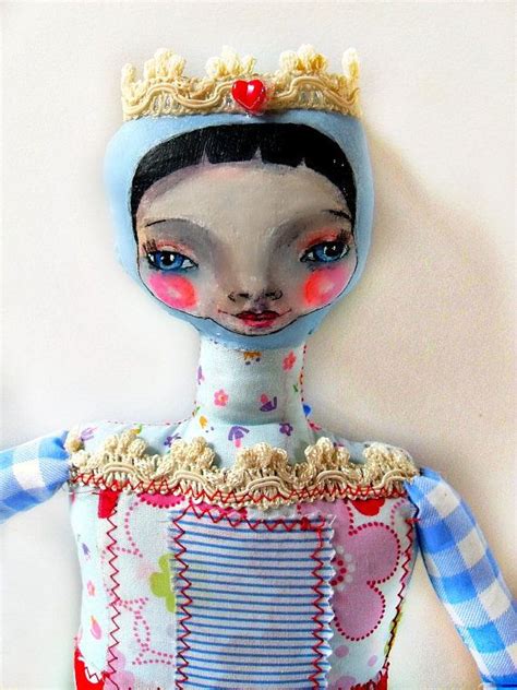 Cloth Art Doll Handpainted Rag Doll Queen Mona By Manonpopjes Art