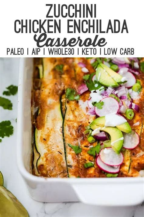 Return the chicken pieces, with any juices that have collected on the plate. Zucchini Chicken Enchilada Casserole (Paleo, Whole30, AIP ...