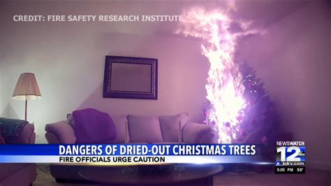 Fire Officials Urge Caution Around Dried Out Christmas Trees Youtube
