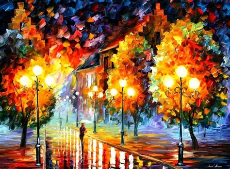 A Date With The Rain Raindrop Painting Alley Wall Art On Canvas By