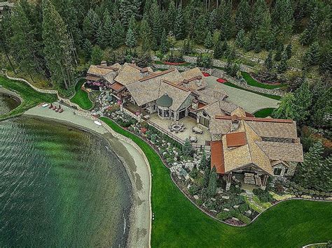 Gallery Substantial And Stunning Idaho Lakeside Mansion