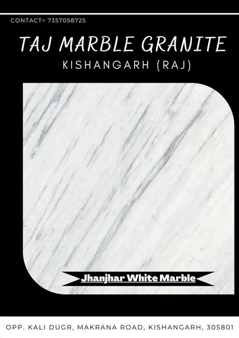White Jhanjhar Marble For Flooring Thickness 16 17 Mm At Rs 25sq Ft
