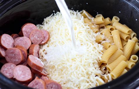 Add the garlic, and cook for 30 seconds. Smoked Sausage and Cheese Pasta Bake - The Farmwife Cooks