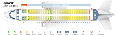 Seat Map Airbus A320 200 Spirit Airlines Best Seats In The Plane