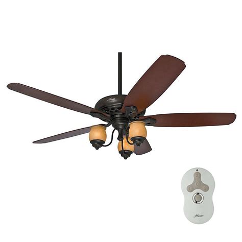 The latest ceiling fans feature brilliant solutions when comes to remote control operation. Hunter Torrence 64 in. Indoor Provence Crackle Bronze ...