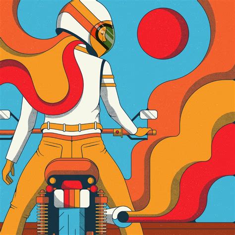 Retro Rider Illustration By Pavlov Visuals Retro Illustration
