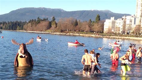Celebratory New Years Dip In English Bay For Vancouvers Polar Bear