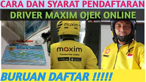 Cara Daftar MAXIM Driver Motor Taxsee Driver Ojek Online YouTube
