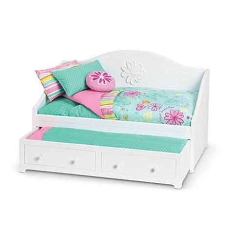 American Girl Dreamy Daybed And Bedding New 2 Mattresses Trundle Myag