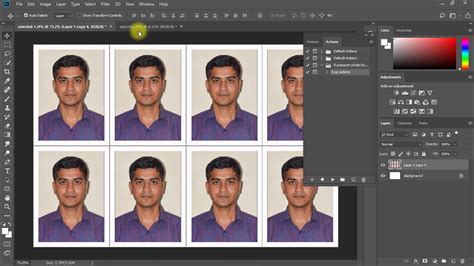 Click Automatic Passport Size Photo In Photoshop Actions