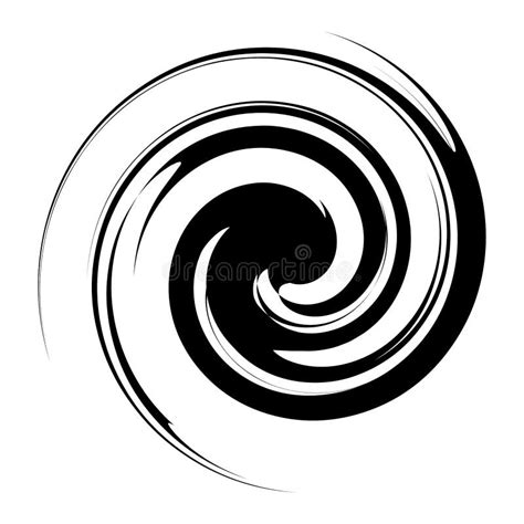 Volute Espiral Em Curva Espiral Circular Helix Ilustração Do Vetor