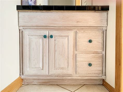 Diy Distressed Whitewashed Farmhouse Vanity Refacing For Under 40