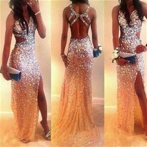 sparkly prom dresses slver crystal with champagne tulle prom dresses sequin shiny prom dresses