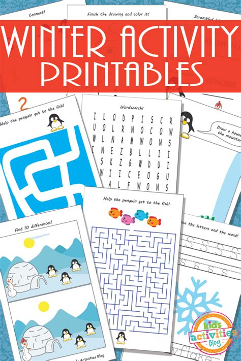Printable Winter Activity Sheets For Kids
