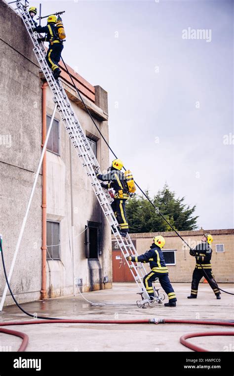 Fire And Rescue Service Training Stock Photo Alamy