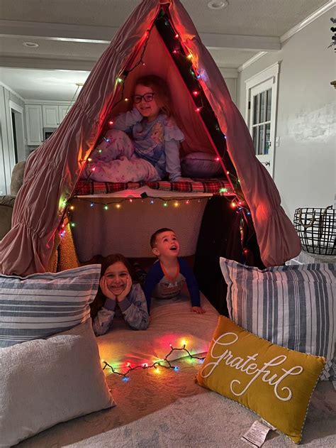 Build Your Own Indoor Kids Fort Kids Forts Diy Fort Sleepover Fort