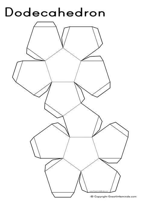 Geometry Worksheets Dodecahedron Shapes Worksheet Kindergarten