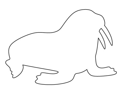 Printable Walrus Template Artic Animals Animal Outline Animal Templates