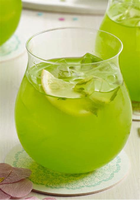 Sparkling Pineapple Lime Punch Fresh Mint Muddled With Lemon Lime