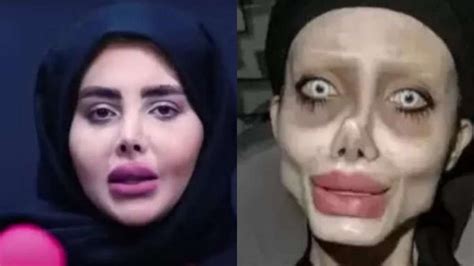 Irans ‘zombie Angelina Jolie Sahar Tabar Reveals Viral Image Was Fake Shows Her Real Face
