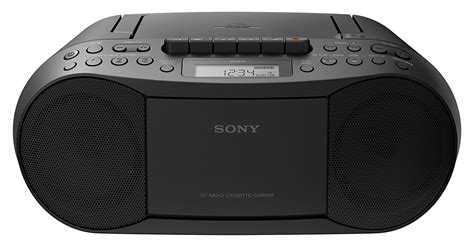 Sony Cfd S Portable Cd Player Cassette Boombox With Am Fm Tuner Black B Ebay
