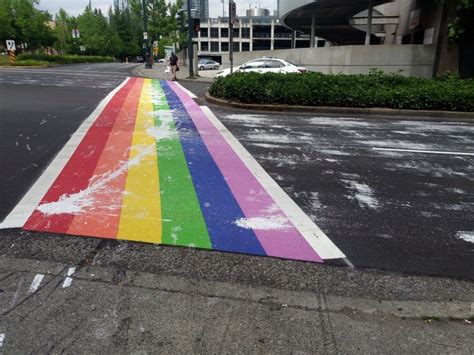 City Of Surrey Acts Quickly To Restore Defaced Lgbtq Rainbow Crosswalk Urbanized